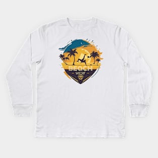 SCLG001 - Beach Soccer Logo Kids Long Sleeve T-Shirt